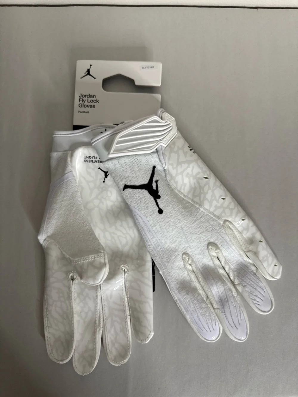 NEW Jordan Adult Fly Lock Football Glove White XL